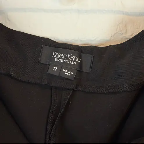 Karen Kane Essentials Black Straight Leg Trousers Size 12
