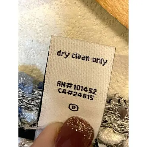 ASTARS Bette Cocoon Cardigan X Small Knit Jersey Knit Lined Open Front Textured Blue Size XS