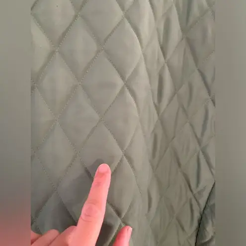 Brooks Brothers 346 Quilted Jacket Button Up Plaid Lined Green Size 8 Size S M