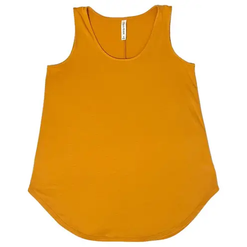 Zenana Premium MEDIUM Mustard Round Scoop Neck Round Hem Tank