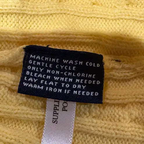 American Living yellow cable-knit pullover Sweater women’s L