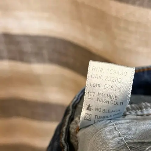 Elan Darkwash Distressed Hem Jeans Size Medium