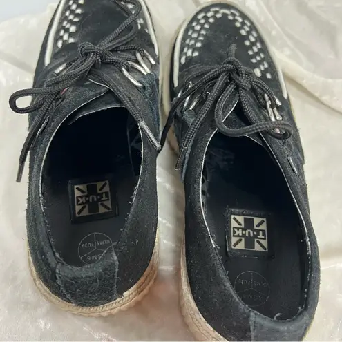 T.U.K. Size 6 Two Tone leather Viva Mondo Suede Creepers Black - Image 7