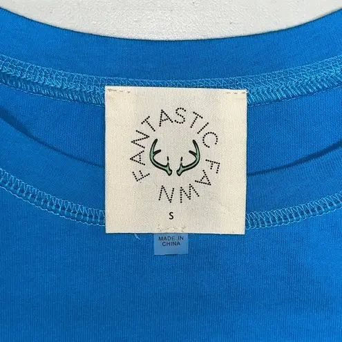 Fantastic Fawn Sz S Blue - Flamingo Sequin Embellished Oversized Knit Top Shirt