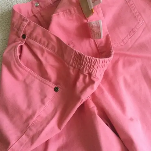 Ruby Rd Colored Jeans Stretch High Rise Salmon Pink - Sz 12