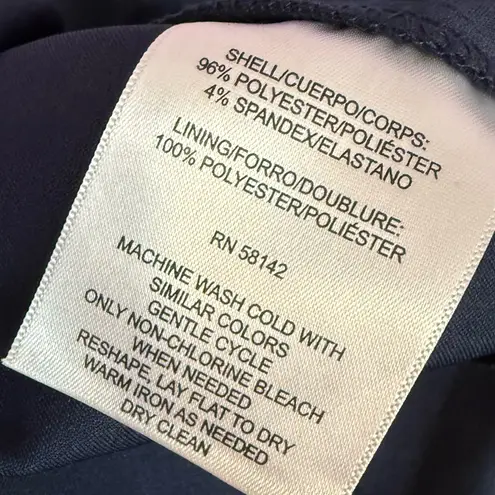 London Times Women’s Colleen Dress in Solid Navy Blazer Sz 12