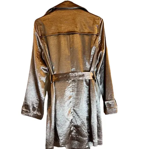 Sunny Leigh Petite Bronze Lightweight 100% Polyester Dress Coat with Pockets