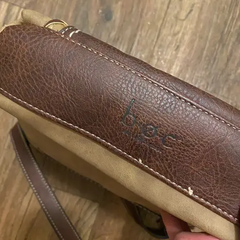 BOC Womens Purse Crossbody Bag Brown Faux Suede Western 10”H X 10”W X 2” Cowgirl Tan