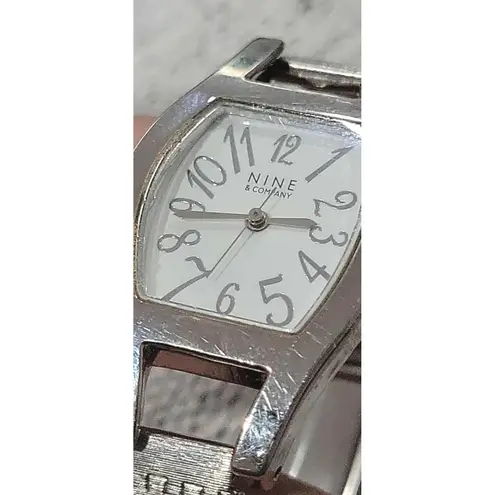 Nine & Company Women's Silver Tone Watch White Dial NOS Vintage Speidel Band