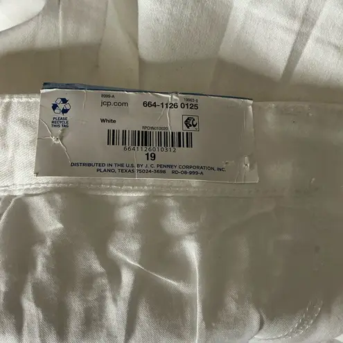 Arizona Jeans Arizona Jean Company White Jean Shorts Frayed Hem