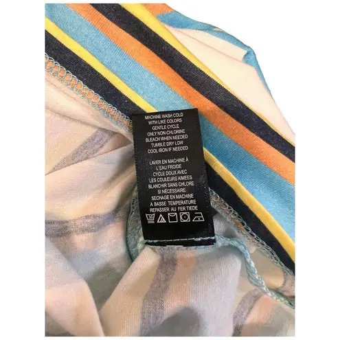 New AFRM Womens Size 3X Jorja Cropped Top Striped Ruched Cap Sleeves Multi