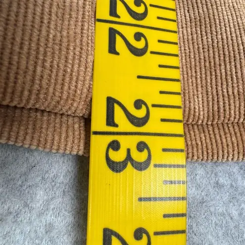 Allison Daley Petite Women's Tan Embroidered Button Front Corduroy Jacket Medium