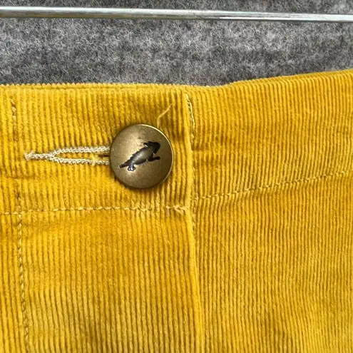 Toad & Co Mini Skirt Womens 2 Golden Cruiser Corduroy Button Front Retro Preppy