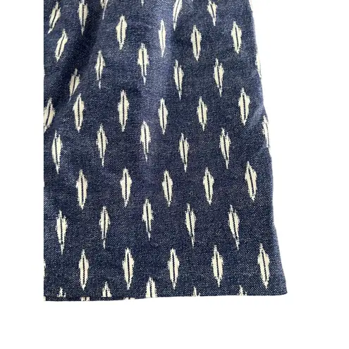 J CREW Blue White Patterned Skirt Size 2 NEW