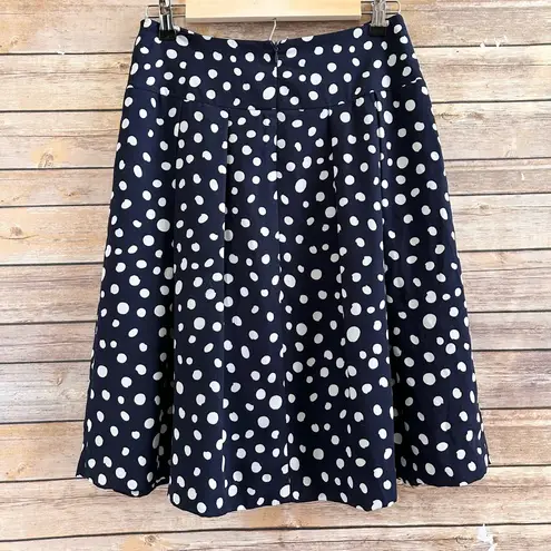 Alex Marie Skirt Women’s Size 4 Blue White Polka Dot A-Line Pleated Bow Waist