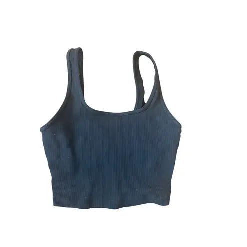 Aerie OFFLINE Ribbed Seamless Sports Bra Tank Top Black Size Small S