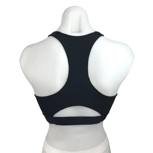 Outdoor Voices  Black Scoop Neck Racerback Cutout Yoga Athletic Sports Bra Size S