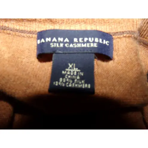 Banana Republic  silk/cashmere sweater XL Brown Soft Luxury