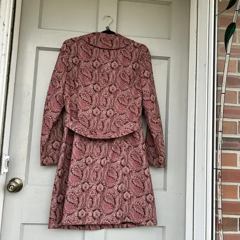 Nine West  JACKET Size 6 Print Brown Paisley Whimsy Cottagecore Blazer Overcoat