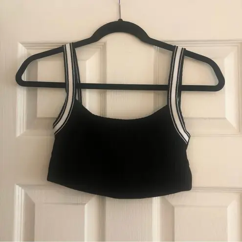American Apparel NWOT  Black and White Ribbed Sweater Bra Top Size XS