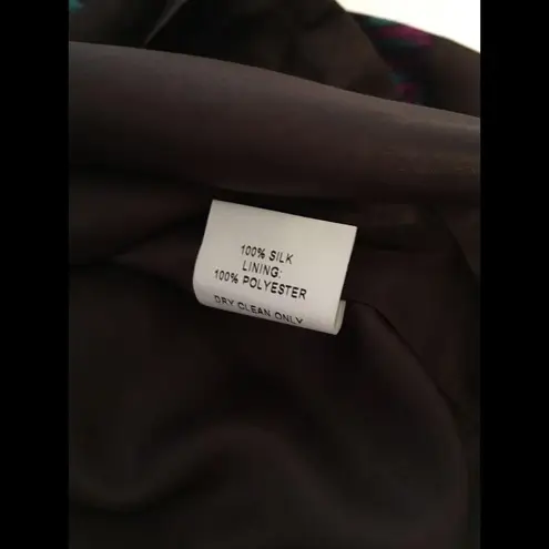 Britt Ryan Size 4 One Shoulder 100% Silk Brown Dress with Bows & Ruffle NWOT