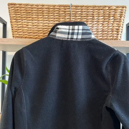 Lauren Ralph Lauren Buffalo Plaid Full Zip Polar Fleece Sweatshirt, M Black Size M