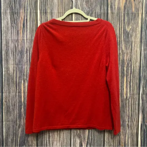 Talbots  | red pure cashmere sweater