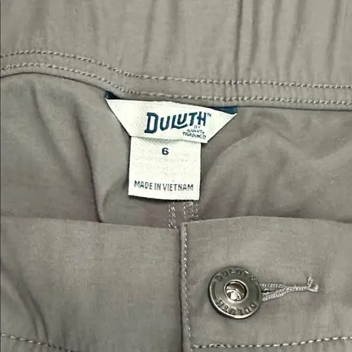 Duluth Dry On The Fly Gray Mid Rise Capri Pants Size 6