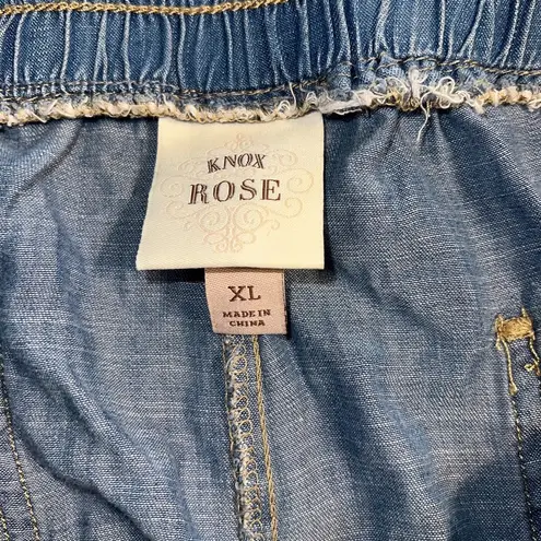 Knox Rose Adorable  Wide Leg Chambray Pants!