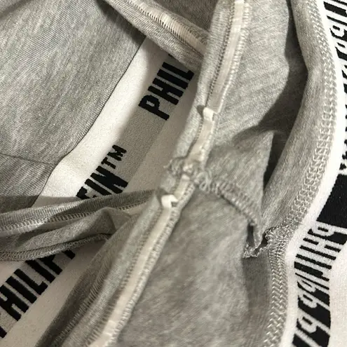 Philipp plein gray white band sports bra racer back Size XL