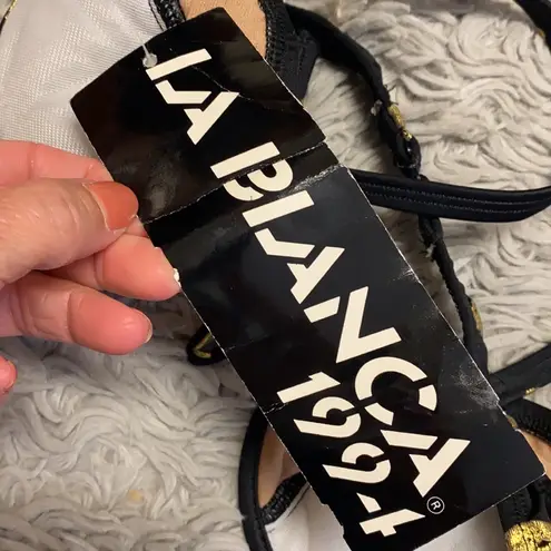 La Blanca Vintage Bikini Top 90s Polkadot Swimsuit Swim S Small M Medium New