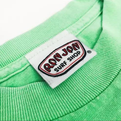 Y2K ✨ Neon RON JON Surf Shop Long Sleeve Tee Green