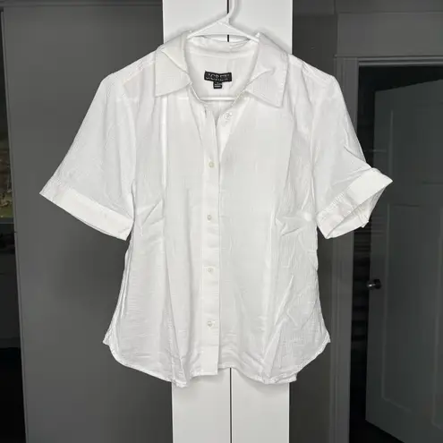 J.Crew NWT  Slim-fit Button-up Cotton Gauze White