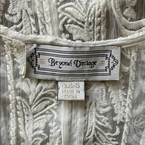 Anthropologie Beyond Vintage Paisley Embroidered Shawl Cover Up