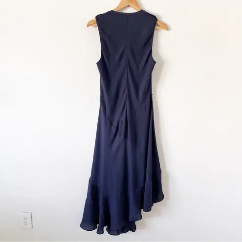 COS Floaty Asymmetrical Sleeveless Dress in Navy