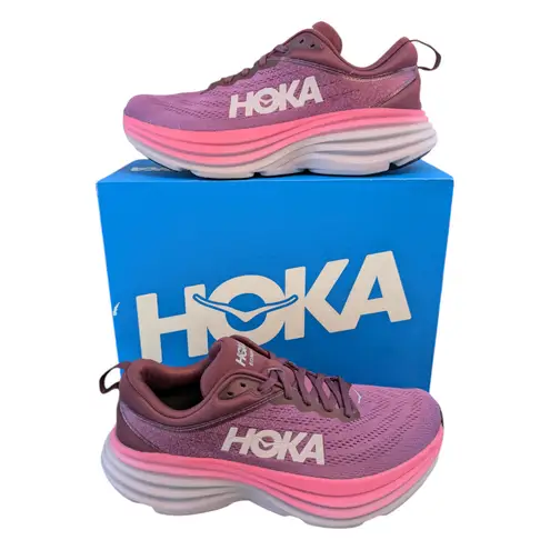 Hoka ONE ONE Bondi 8 Beautyberry Grape Wine Purple Run Walking Sneaker Womens 9B