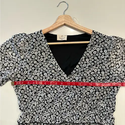 Ember Floral Black and White Maxi Dress L/XL Size L