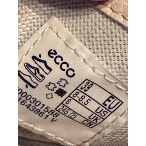 Ecco Burgundy Leather Lace Up Low Top Sneakers Shoes Womens Size 8.5