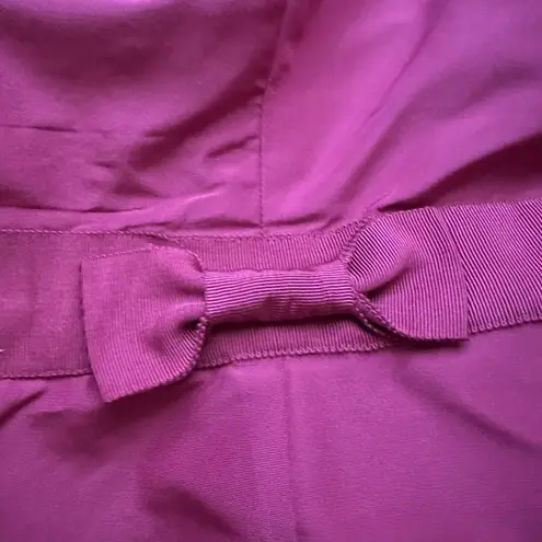 J Crew Formal Dress 8 Strapless Midi Raspberry Bow Event Party Dance