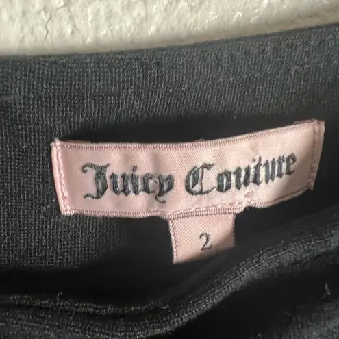 Juicy Couture  Black Sailor Button Pleated A-Line Mini Skirt Y2K Size 2