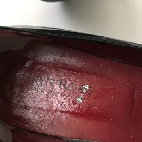 Taryn Rose Made in Italy Black Patent Leather 2.5" Heels Pumps Size 38.5…