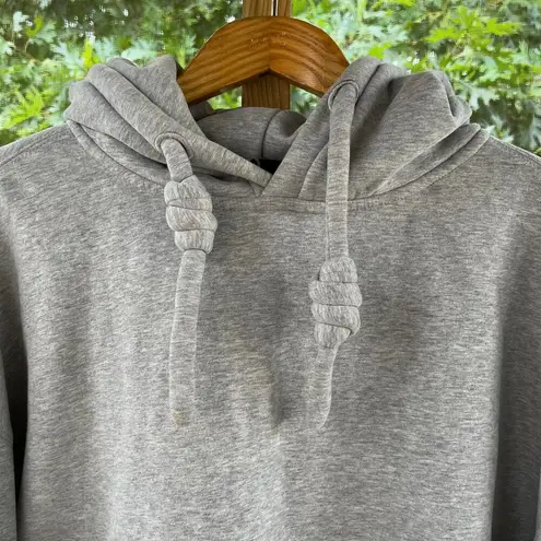 For Love And ZY Studios Women's Cropped Grey Hoodie With Velour Lining Size S.