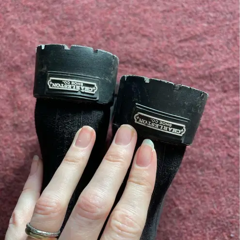 CHARLESTON SHOE CO. wentworth rain boot in black preppy equestrian Size 6