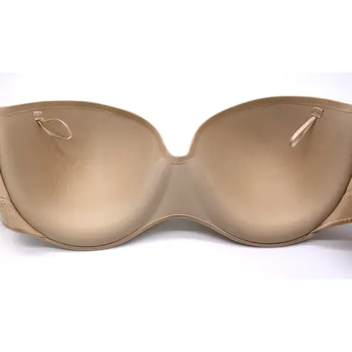 Maidenform  Push Up Bra Womens 34C Strapless Underwire Nude Beige DM9472