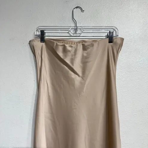 WAYF  Champagne Strapless Maxi Dress Sz M