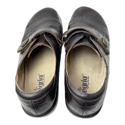 Alegria Brown Leather Espresso Gale Slip On Joleen Comfort Shoes Size 12