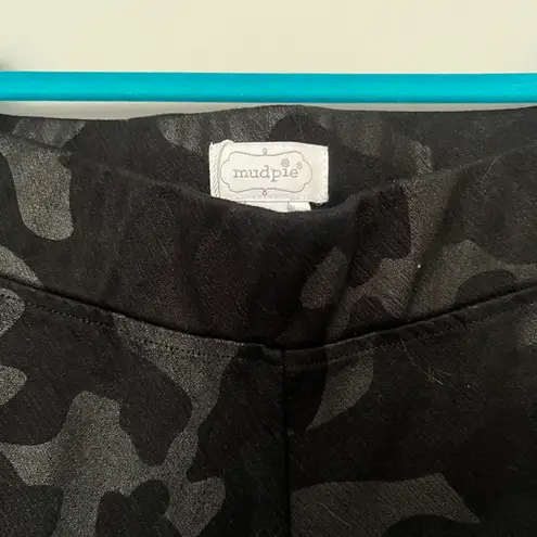 Mud Pie Black Gray Camo Leggings Pants