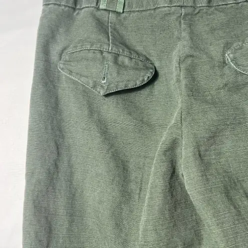 Marc Jacobs ‎ Two-Toned Capri Linen Pants Green Size 4