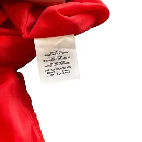 J.Crew  Textured Tweed Fringe Sleeveless Sheath Above the Knee Dress Red 8