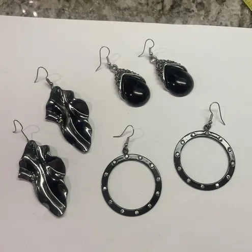 Lot Of 3 Costume Earrings Pierced Dangle